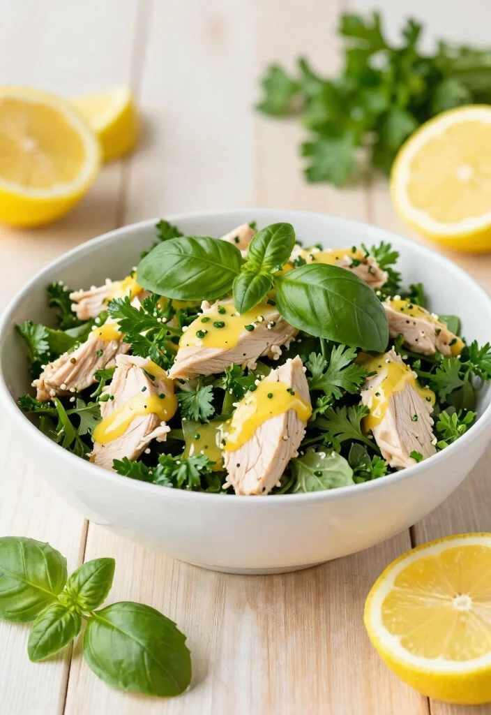 10 No Mayo Chicken Salad Recipes for Light Clean Eating - 4. Zesty Lemon Herb Chicken Salad 1