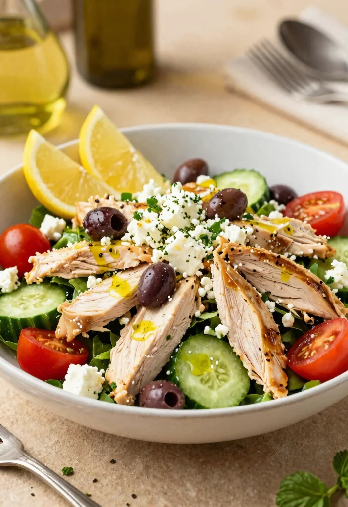 10 No Mayo Chicken Salad Recipes for Light Clean Eating - 8. Mediterranean Chicken Salad 1