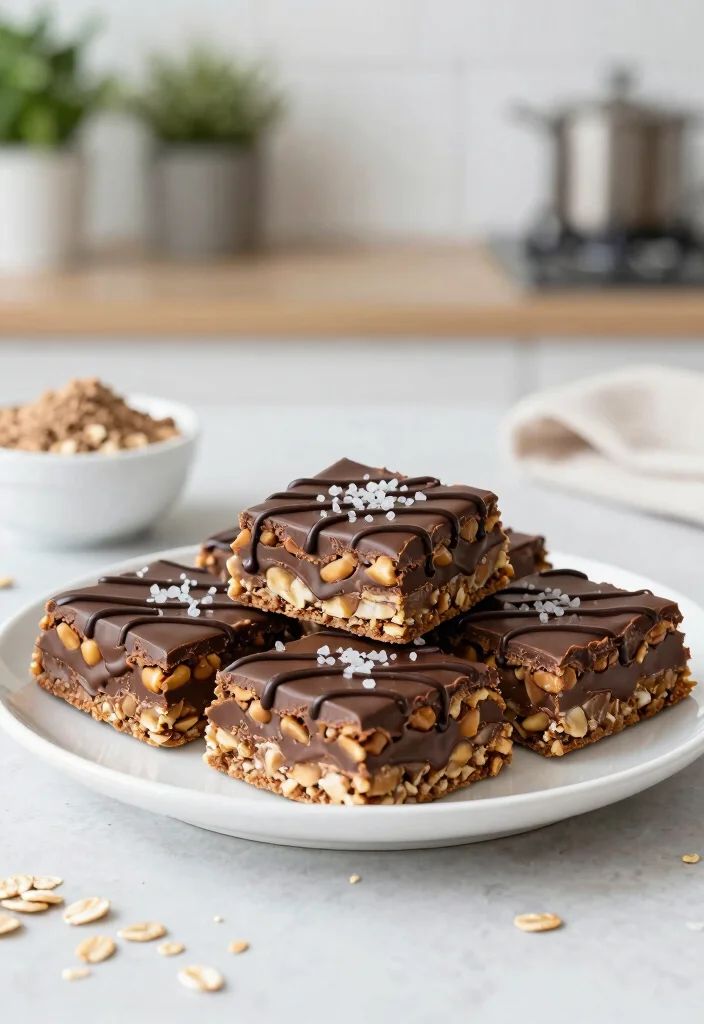 10 PB Fit Dessert Recipes for High Protein Sweet Bites - 4. Chocolate Peanut Butter Protein Bars 1