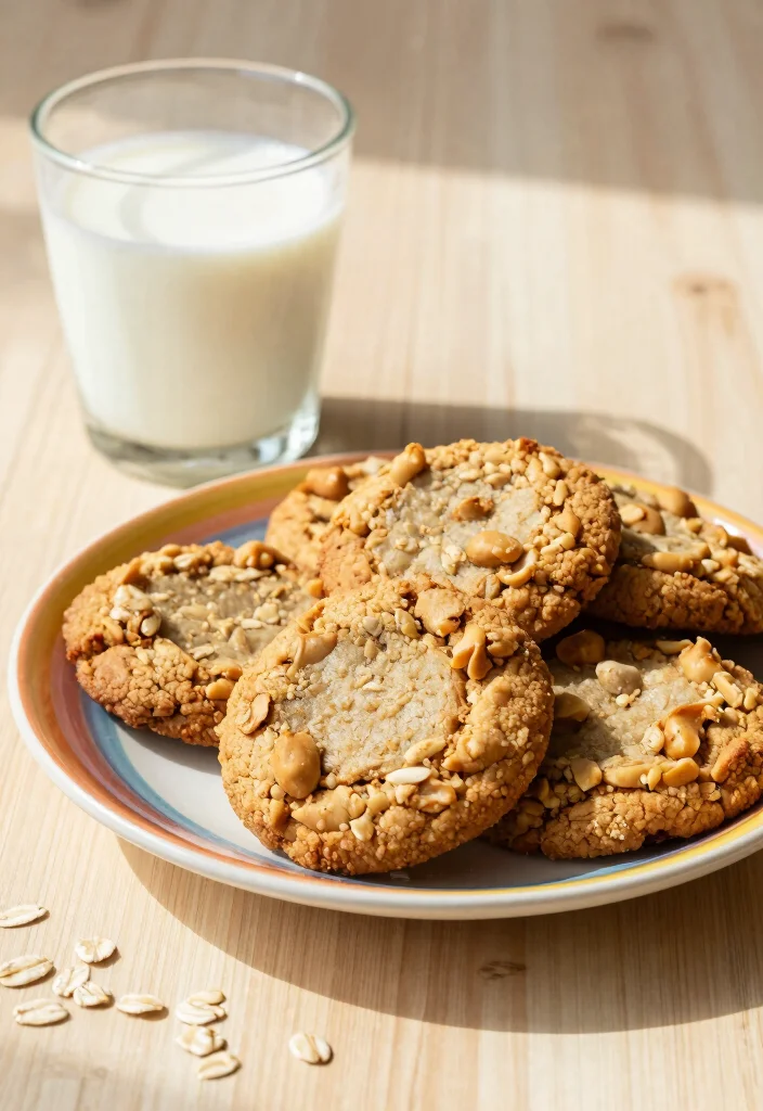 10 PB Fit Dessert Recipes for High Protein Sweet Bites - 7. Peanut Butter Oatmeal Cookies 1
