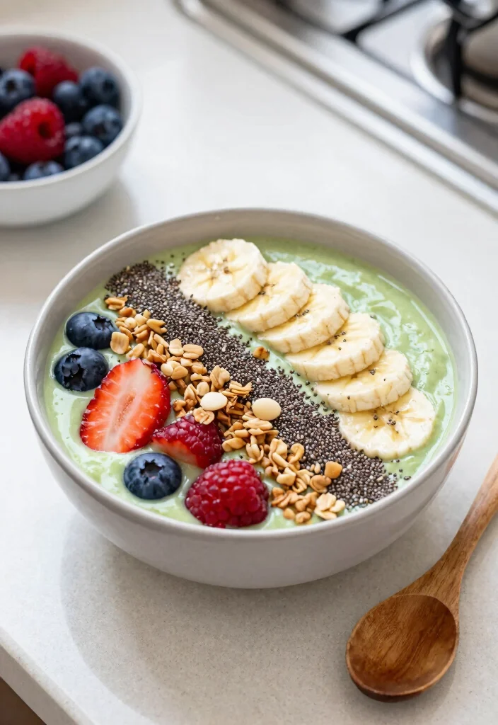 10 PB Fit Dessert Recipes for High Protein Sweet Bites - 8. Peanut Butter Smoothie Bowl 1