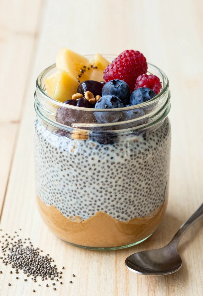 10 PB Fit Dessert Recipes for High Protein Sweet Bites - 9. Peanut Butter Chia Pudding 1