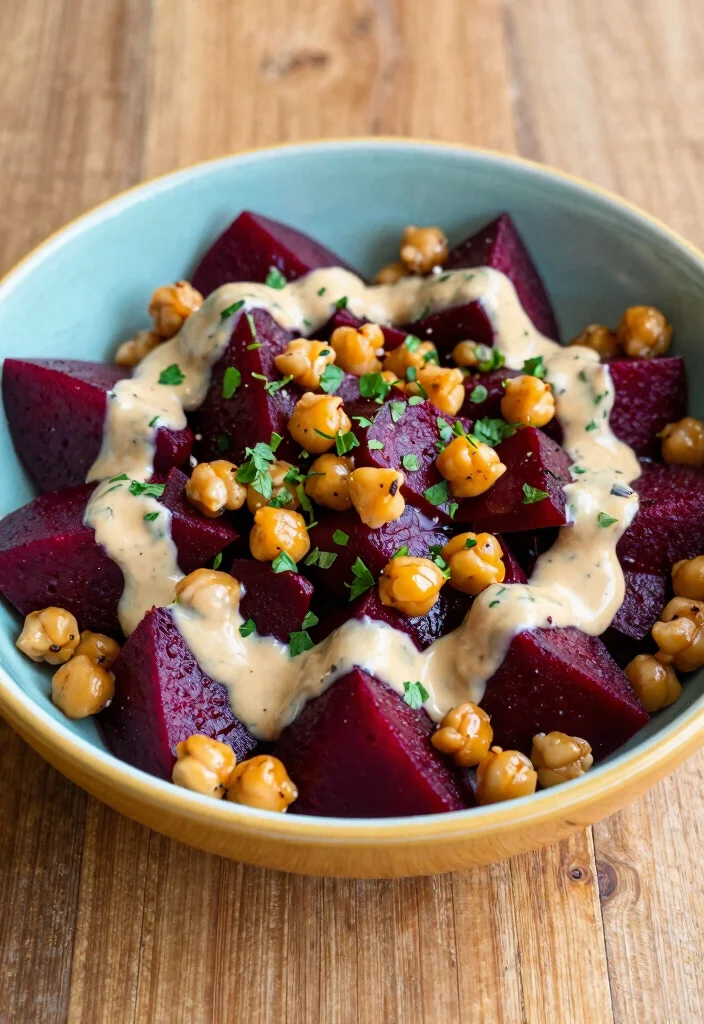 10 Red Beet Salad Recipes for Fresh Earthy Sweetness 4. Mediterranean Beet Salad with Chickpeas 0