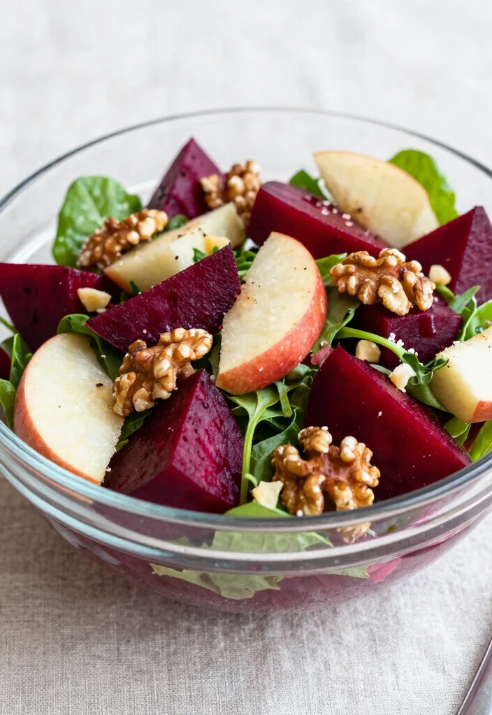 10 Red Beet Salad Recipes for Fresh Earthy Sweetness 5. Beet and Apple Salad with Walnuts 0
