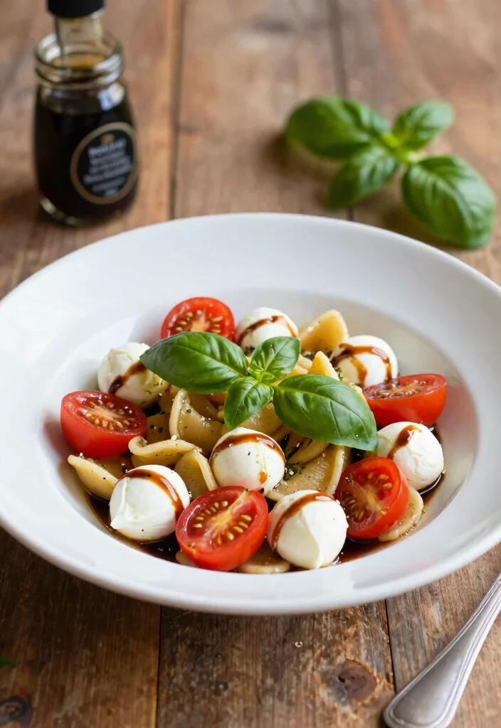 10 Risoni Salad Recipes for Easy Mediterranean Style Dishes 78 10 Risoni Salad Recipes for Easy Mediterranean Style Dishes 8. Caprese Risoni Salad with Balsamic Glaze 0