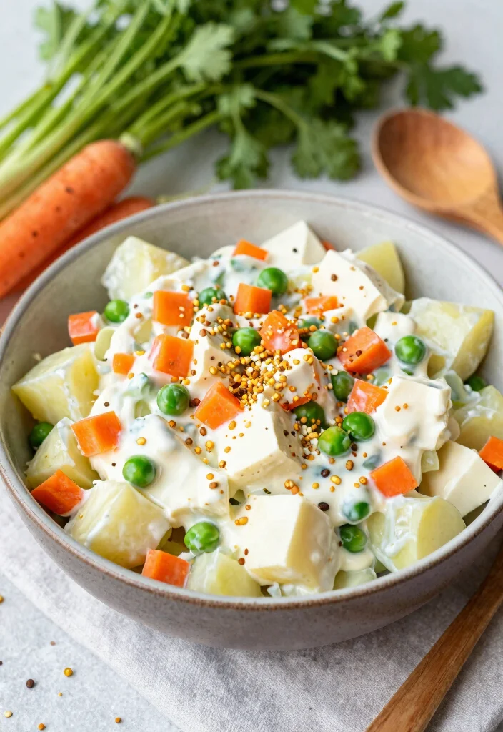 10 Russian Potato Salad Recipes with Classic Creamy Flavor 46 10 Russian Potato Salad Recipes with Classic Creamy Flavor 5. Vegan Russian Potato Salad 0