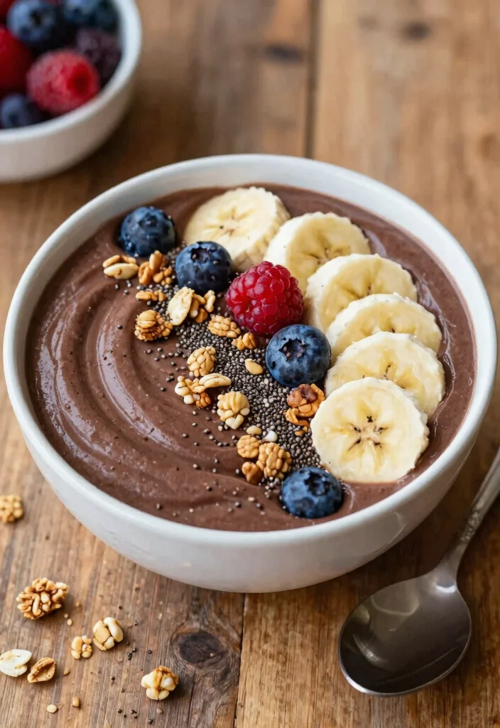10 Saturday Dinner Recipes for Relaxed Family Nights 10. Chocolate Banana Smoothie Bowl 0