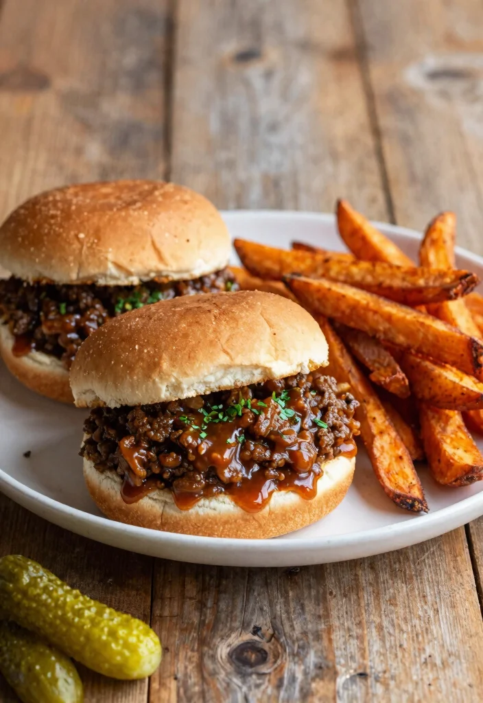 10 Saturday Dinner Recipes for Relaxed Family Nights 6. Sloppy Joes with Sweet Potato Fries 0
