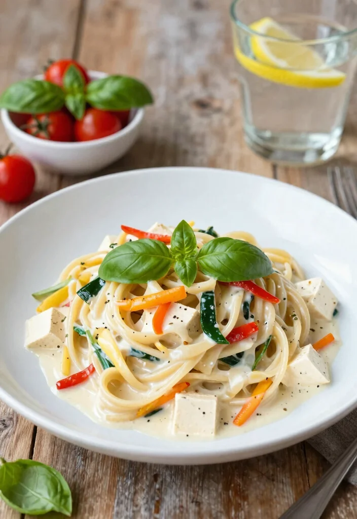 10 Silken Tofu Dinner Recipes for Soft Savory Dishes 34 10 Silken Tofu Dinner Recipes for Soft Savory Dishes - 4. Tofu and Vegetable Pasta 1