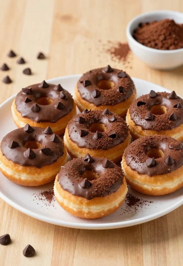 10 Vegan Air Fryer Donut Recipes for Sweet Treats - 2. Chocolate Chip Vegan Donuts 1