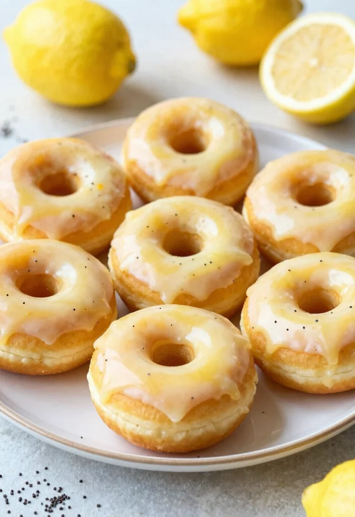 10 Vegan Air Fryer Donut Recipes for Sweet Treats - 5. Lemon Poppy Seed Vegan Donuts 1