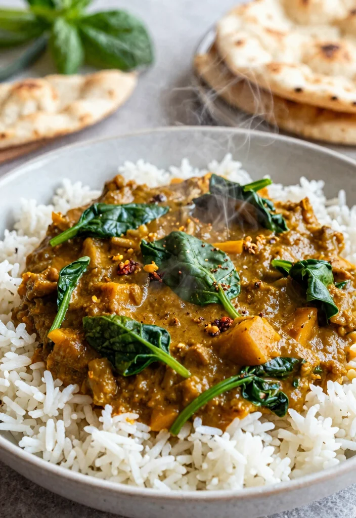 10 Vegan Celeriac Recipes for Hearty Root Vegetable Dishes 67 10 Vegan Celeriac Recipes for Hearty Root Vegetable Dishes 7. Celeriac and Spinach Curry 0