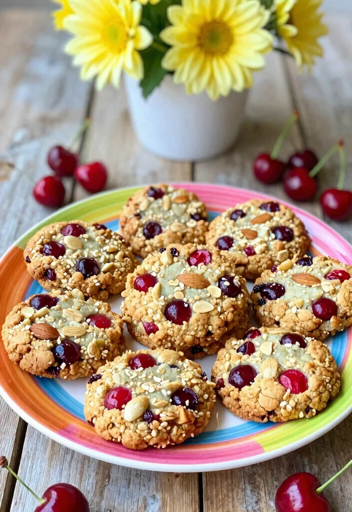 10 Vegan Oatmeal Cookie Recipes for Chewy Baking - 7. Cherry Almond Oatmeal Cookies 1