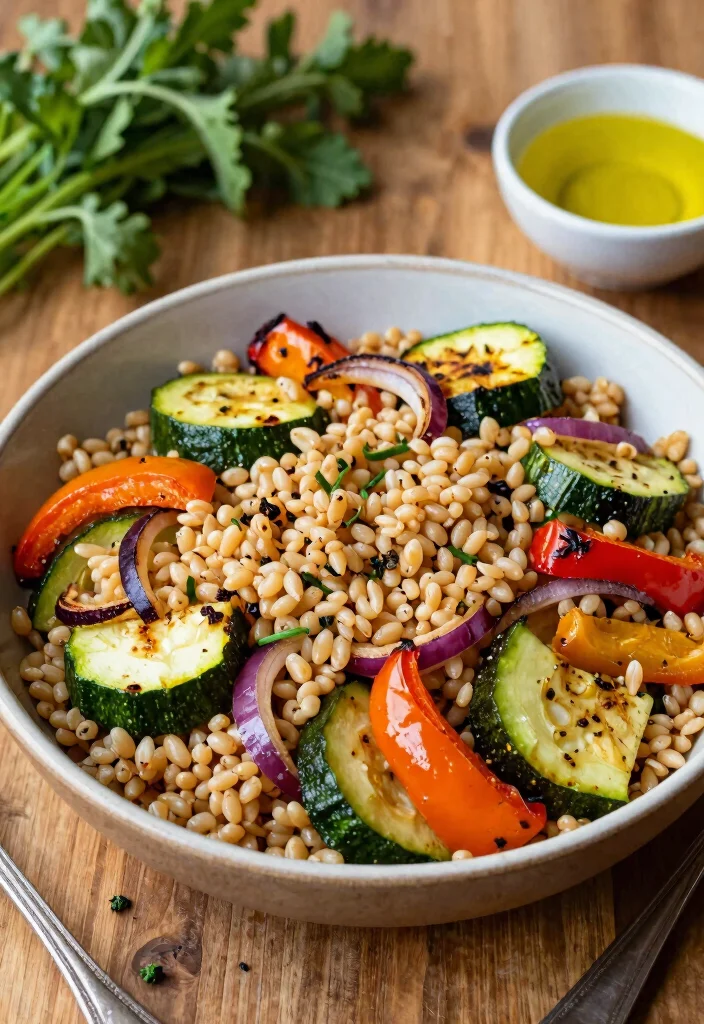 12 Bulk Salad Recipes Perfect for Meal Prep and Parties 111 12 Bulk Salad Recipes Perfect for Meal Prep and Parties - 11. Farro Salad with Roasted Veggies 1