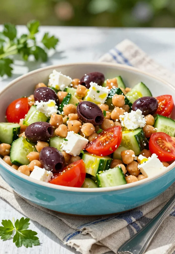 12 Bulk Salad Recipes Perfect for Meal Prep and Parties 34 12 Bulk Salad Recipes Perfect for Meal Prep and Parties - 4. Greek Chickpea Salad 1