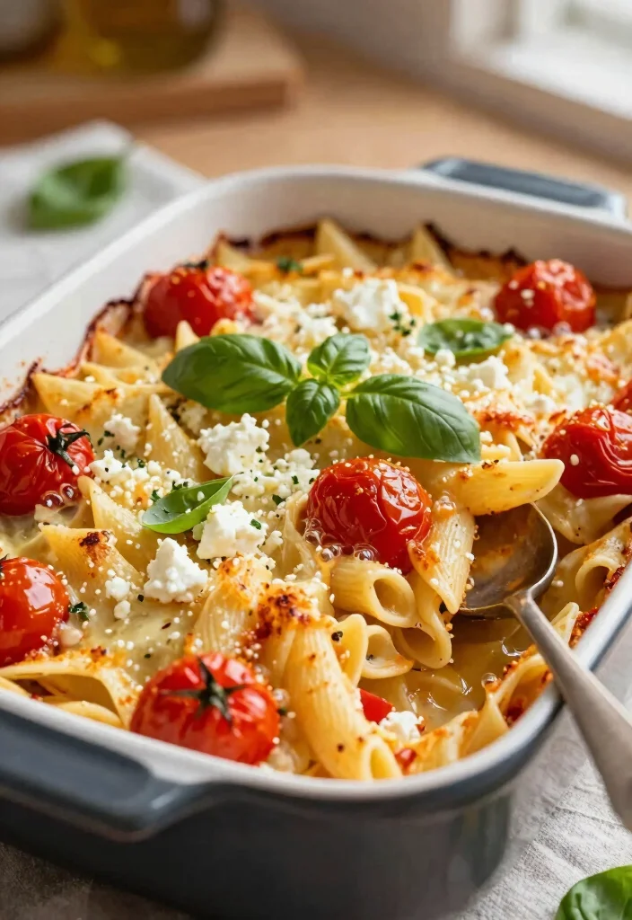 12 Cherry Tomato Dinner Recipes for Fresh Bright Flavor - 11. Cherry Tomato and Feta Pasta Bake 1