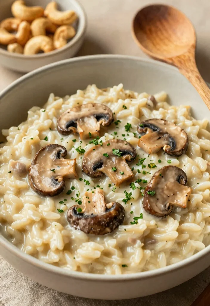 12 Healthy Batch Cooking Recipes for Weekly Meal Prep - 8. Creamy Vegan Mushroom Risotto 1