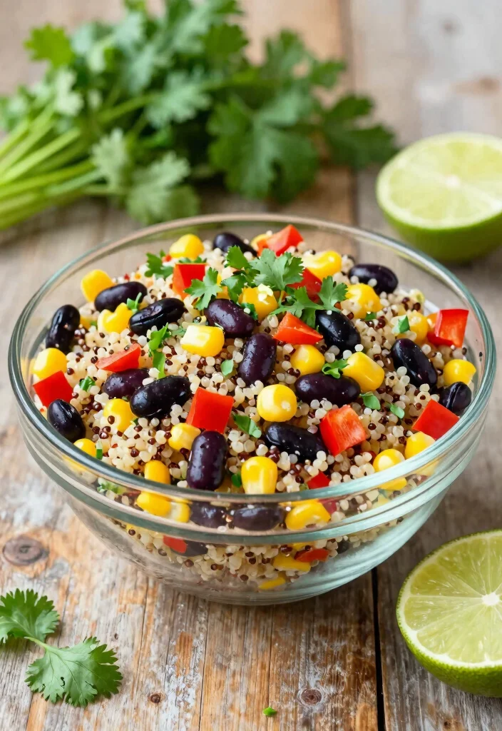12 Healthy Diet Salad Recipes for Clean Everyday Meals 1. Quinoa Black Bean Salad 0