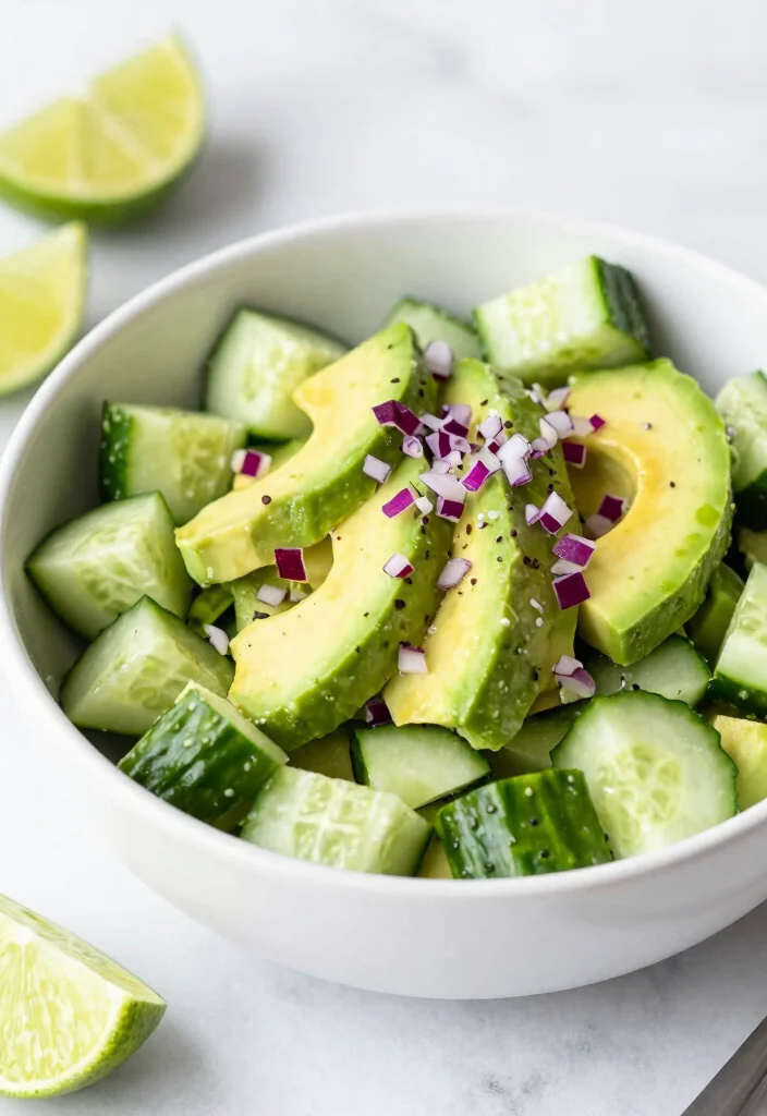 12 Healthy Diet Salad Recipes for Clean Everyday Meals 6. Cucumber Avocado Salad 0