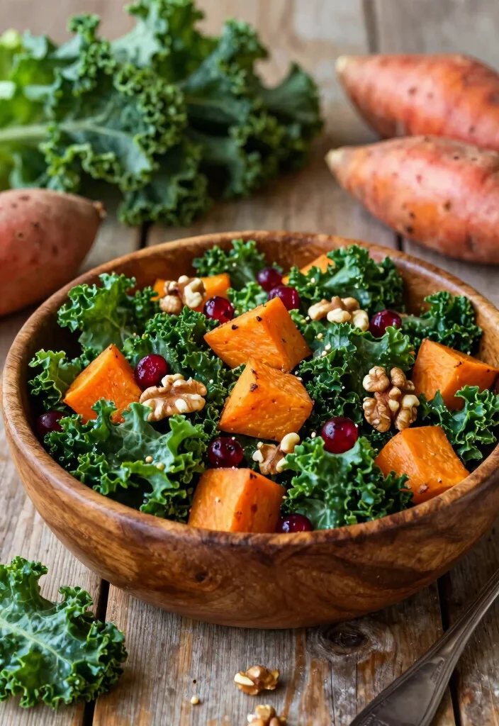 12 Healthy Diet Salad Recipes for Clean Everyday Meals 7. Sweet Potato Kale Salad 0