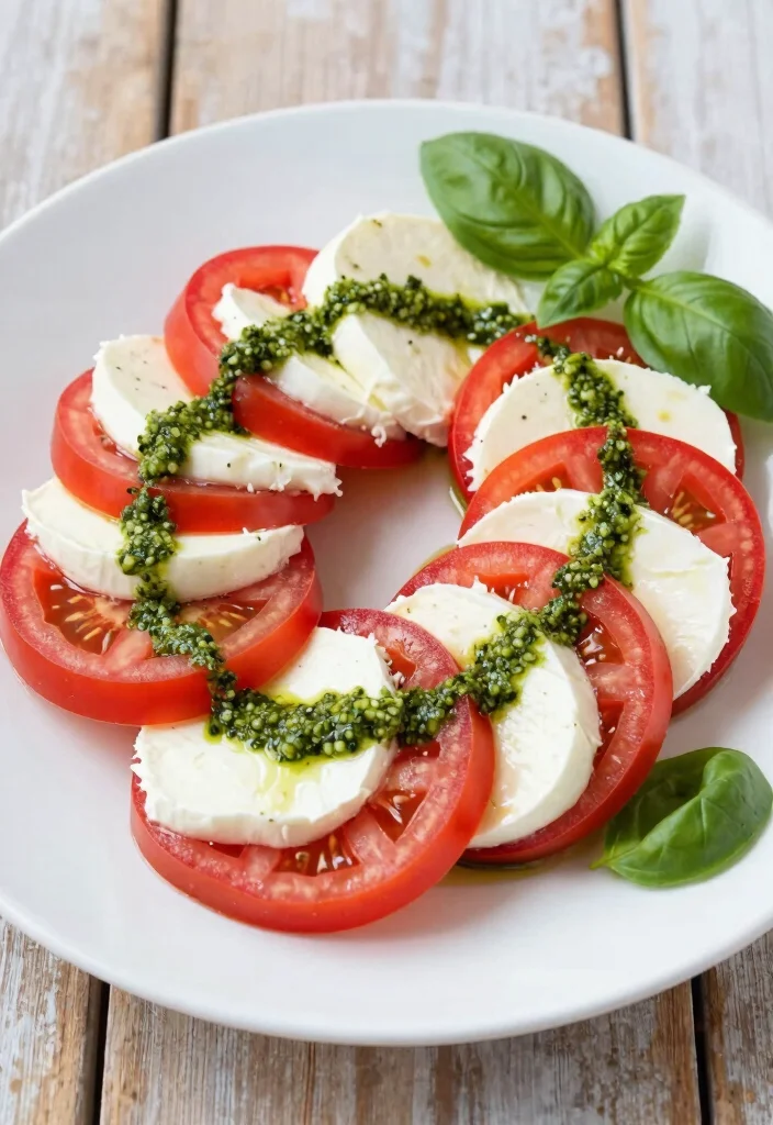 12 Healthy Diet Salad Recipes for Clean Everyday Meals 8. Caprese Salad with Pesto 0