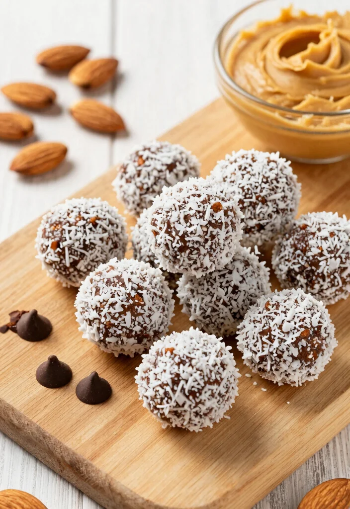 12 Healthy Energy Ball Recipes for Quick Fuel Snacks 12 12 Healthy Energy Ball Recipes for Quick Fuel Snacks - 2. Almond Joy Energy Bites 1