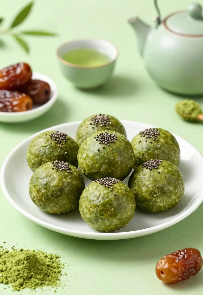 12 Healthy Energy Ball Recipes for Quick Fuel Snacks 23 12 Healthy Energy Ball Recipes for Quick Fuel Snacks - 3. Matcha Green Tea Energy Balls 1