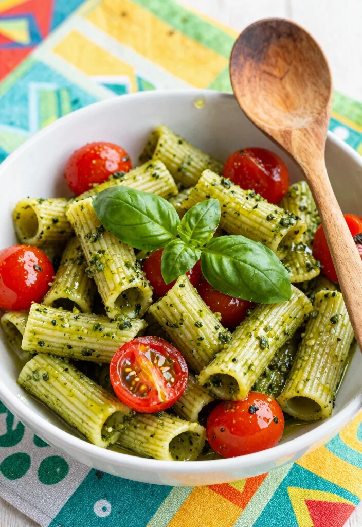 12 Healthy Rigatoni Recipes for Comfort Without Guilt 34 12 Healthy Rigatoni Recipes for Comfort Without Guilt - 4. Pesto and Cherry Tomato Rigatoni 1