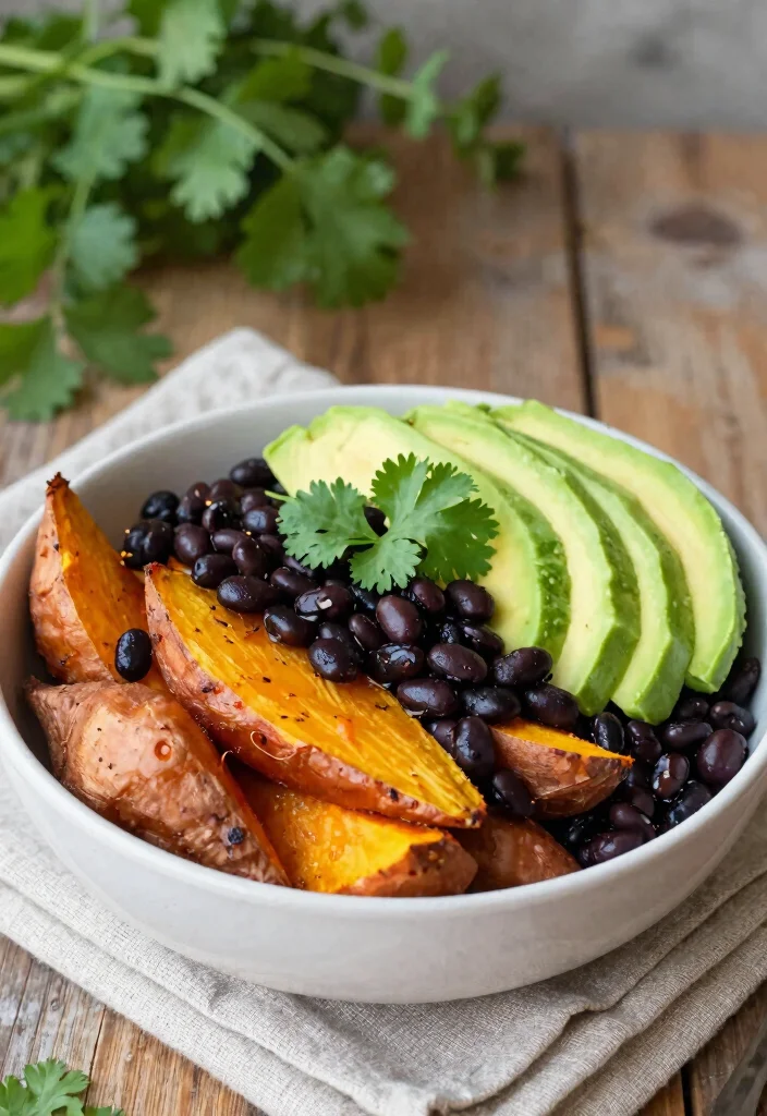 12 Roasted Dinner Recipes for Deep Oven Baked Flavor 23 12 Roasted Dinner Recipes for Deep Oven Baked Flavor - 3. Spicy Roasted Sweet Potato and Black Bean Bowl 1