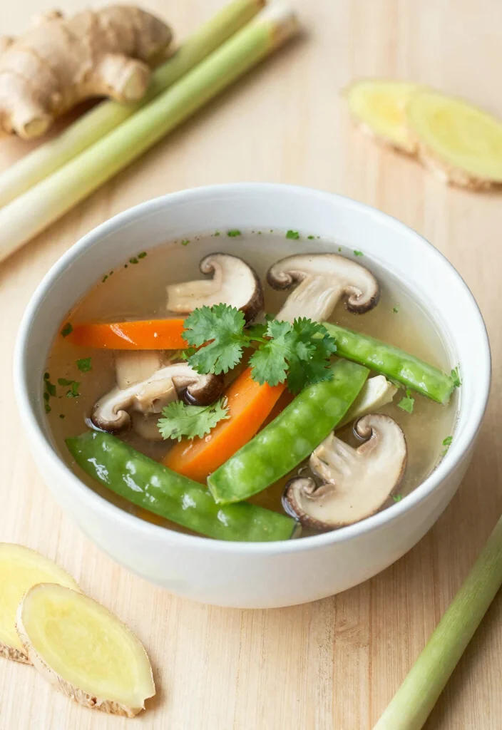 12 Vegan Asian Soup Recipes for Cozy Umami Bowls 76 12 Vegan Asian Soup Recipes for Cozy Umami Bowls - 8. Thai Lemongrass and Ginger Soup 1