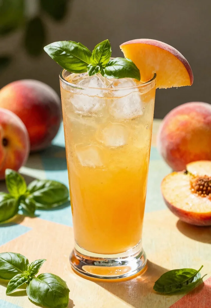 12 Vegan Basil Recipes for Fresh Aromatic Flavor 98 12 Vegan Basil Recipes for Fresh Aromatic Flavor - 10. Basil Peach Fizz 1
