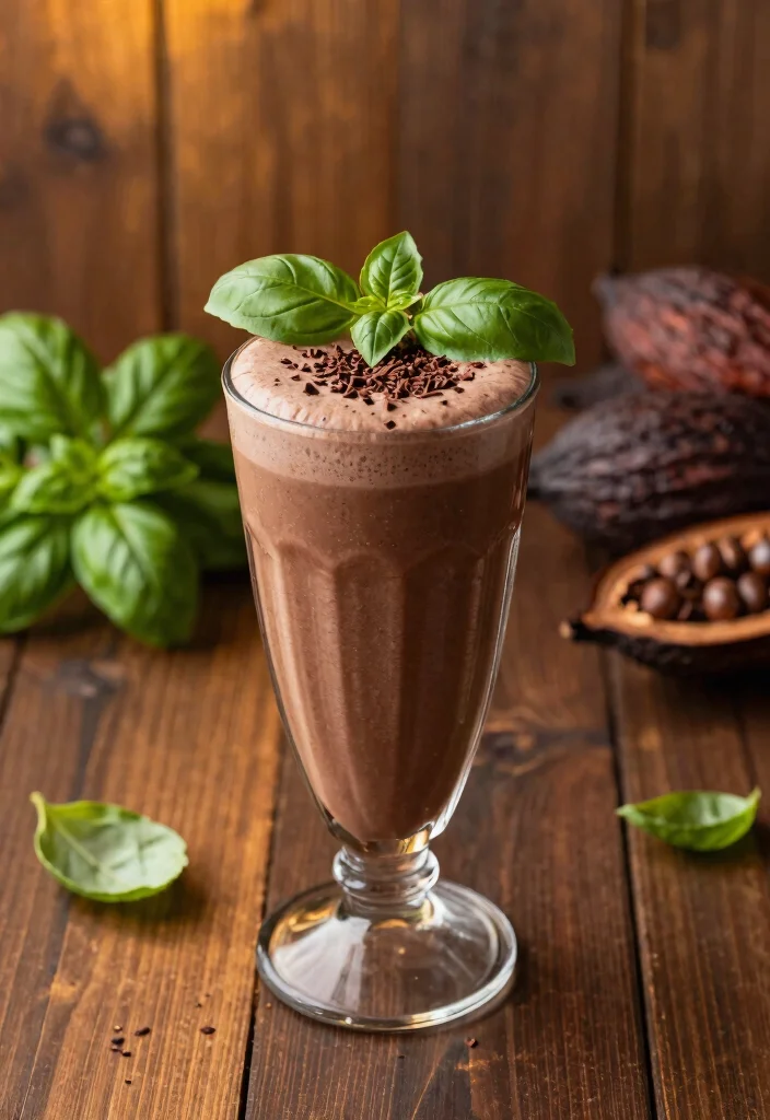 12 Vegan Basil Recipes for Fresh Aromatic Flavor 120 12 Vegan Basil Recipes for Fresh Aromatic Flavor - 12. Basil Chocolate Smoothie 1