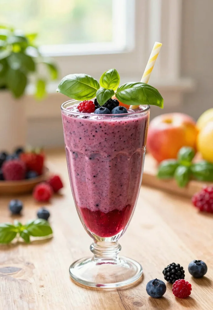 12 Vegan Basil Recipes for Fresh Aromatic Flavor 45 12 Vegan Basil Recipes for Fresh Aromatic Flavor - 5. Basil Berry Smoothie 1