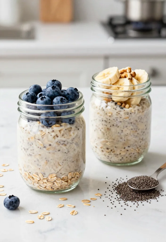 14 Healthy Clean Eating Recipes for Balanced Everyday Meals - 9. Overnight Oats with Chia Seeds 1